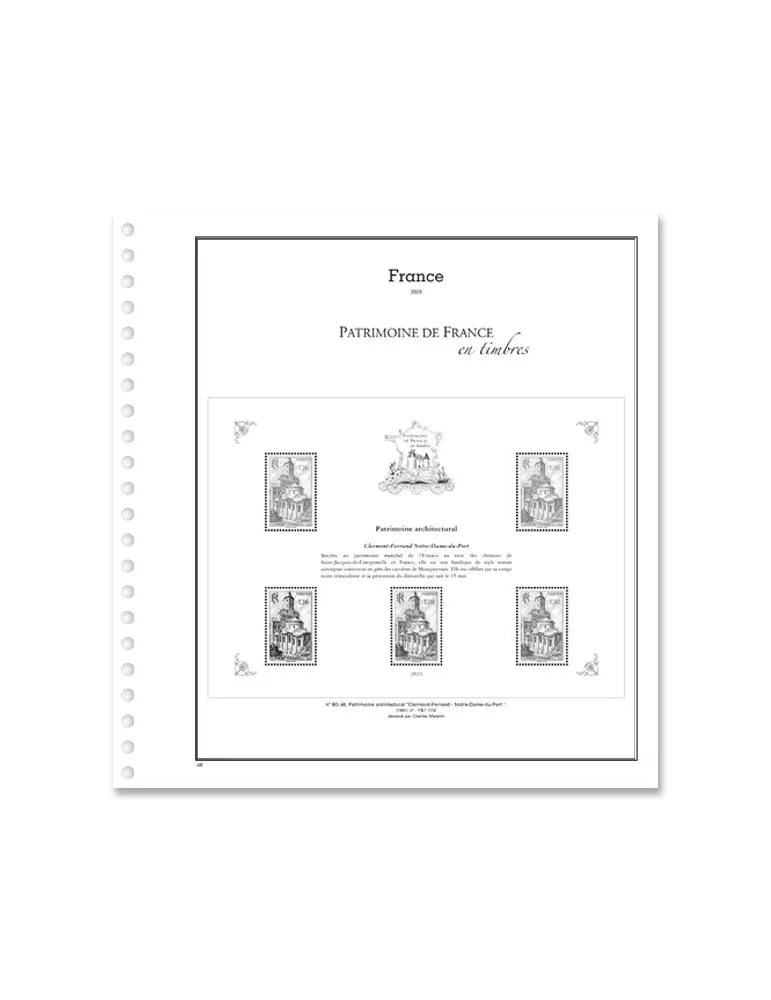 PATRIMOINE DE FRANCE EN TIMBRES SC : 2023 (JEUX AVEC POCHETTES)