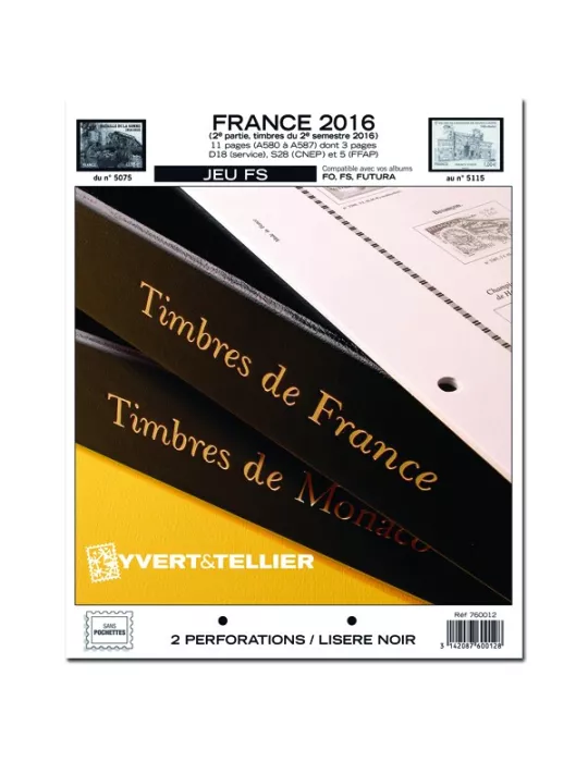 FRANCE FS : 2016 - 2E SEMESTRE (JEUX SANS POCHETTES)