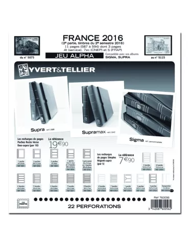 FRANCE ALPHA : 2016 - 2E SEMESTRE (JEUX SANS POCHETTES)