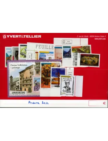 n° 748/762 - Timbre Andorre Année complète (2014)