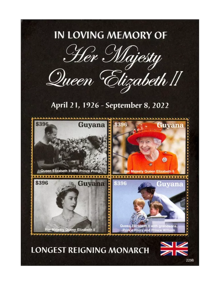 n° 7350/7353 - Timbre GUYANA Poste