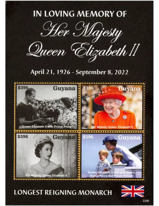 n° 7350/7353 - Timbre GUYANA Poste