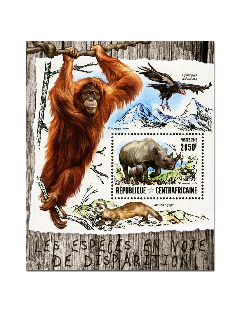 n° 988 : Timbre CENTRAFRIQUE Blocs et feuillets