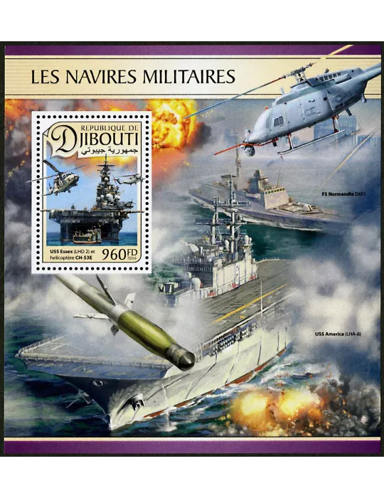 n° 129 - Timbre DJIBOUTI Blocs et feuillets