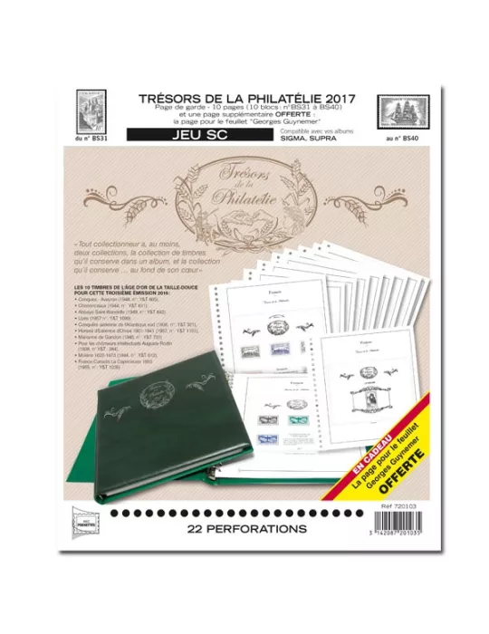 TRESORS DE LA PHILATELIE SC : 2017 (JEUX AVEC POCHETTES)