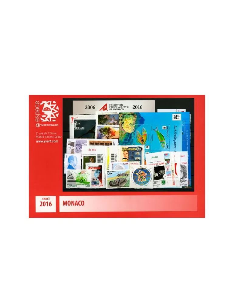 n° 3010/3061 - Timbre Monaco Année complète (2016)