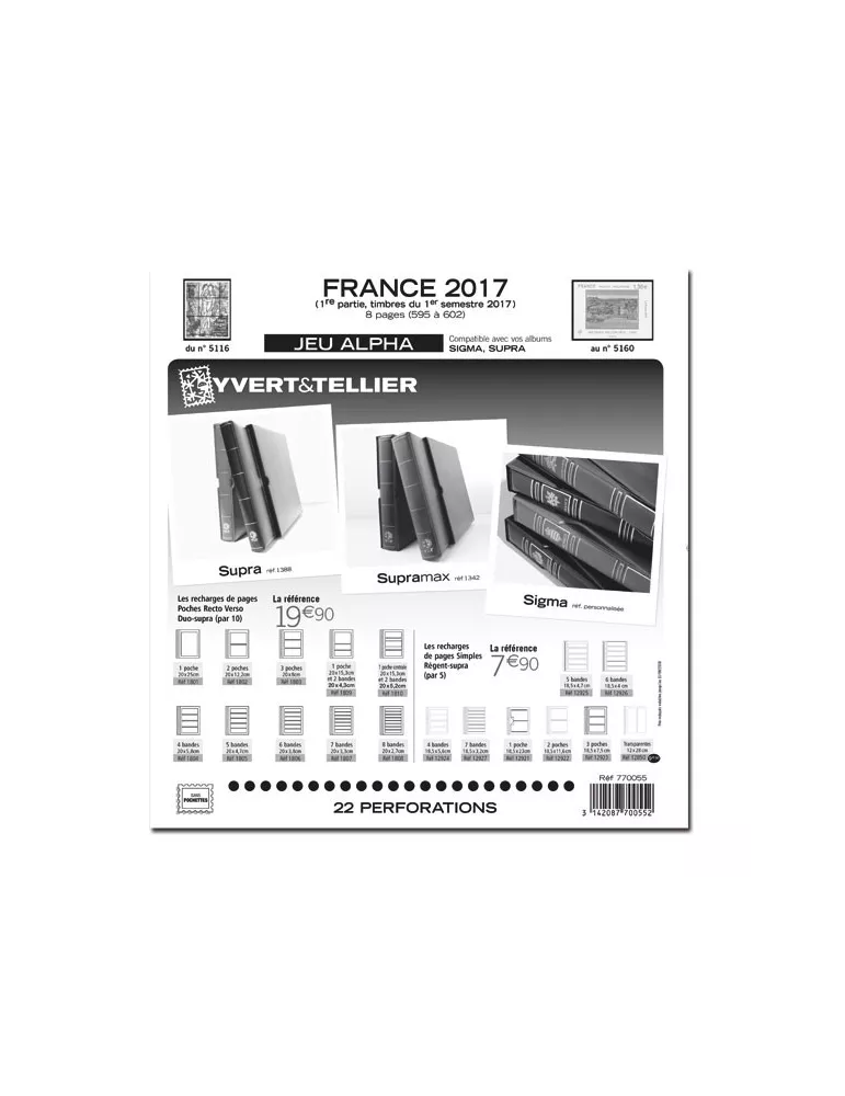 FRANCE ALPHA : 2017 - 1ER SEMESTRE (JEUX SANS POCHETTES)
