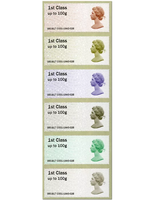 n° 124/129 - Timbre GRANDE-BRETAGNE Timbres de distributeurs
