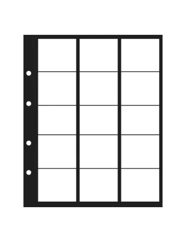 Feuilles avec intercalaires PREMIUM 15 CASES JUSQU´A 44 mm - SAFE® (x2)