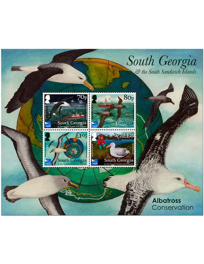 n° 25 - Timbre GEORGIE DU SUD Blocs et feuillets