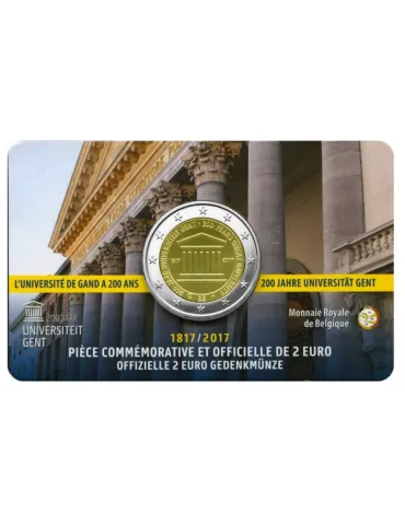 BU : 2 EURO COMMEMORATIVE 2017 : BELGIQUE - Université de Gand (Version francophone)