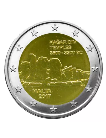 2 EURO COMMEMORATIVE 2017 : MALTE (Temples néolithiques)