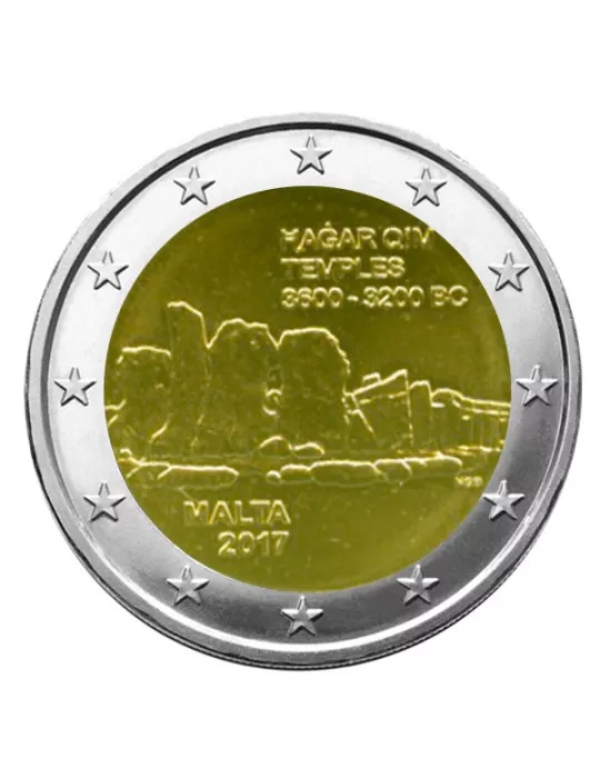 2 EURO COMMEMORATIVE 2017 : MALTE (Temples néolithiques)