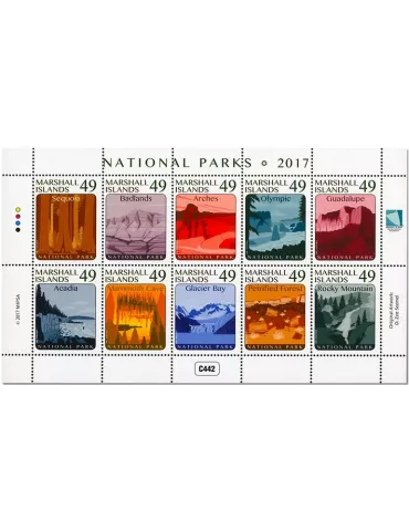 n° 3727/3736 - Timbre MARSHALL Poste