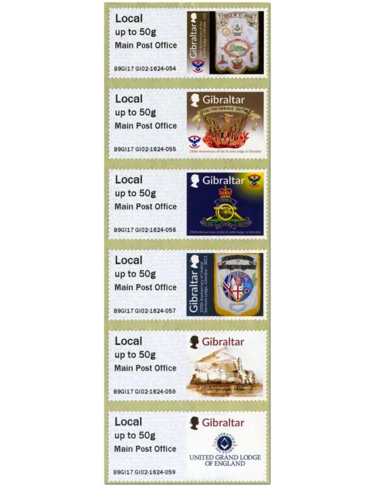 n° 59/64 - Timbre GIBRALTAR Timbres de distributeurs