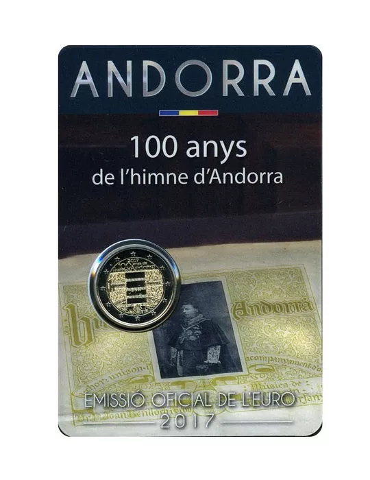 BU : 2 EURO COMMEMORATIVE 2017 (ANDORRE) : 100EME ANNIVERSAIRE DE L´HYMNE D´ANDORRE