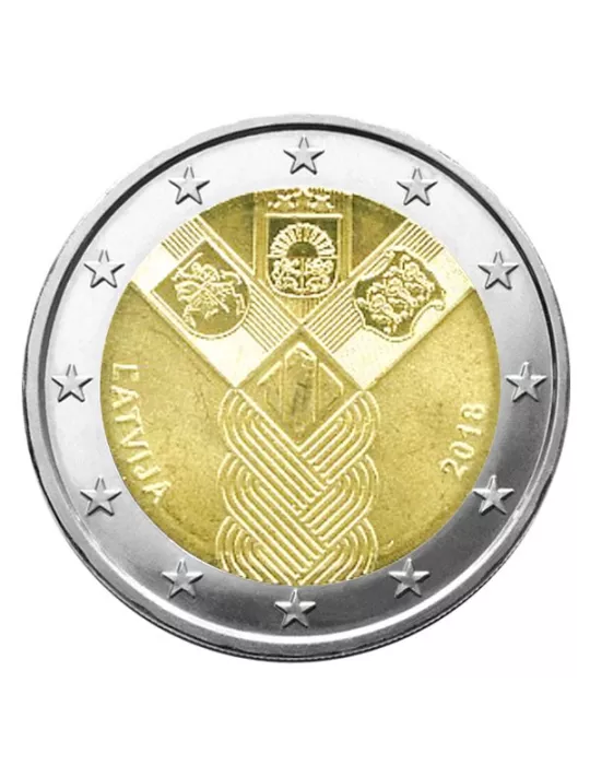 2 EURO COMMEMORATIVE 2018 : LETTONIE (100 ANS DES ETATS BALTES)
