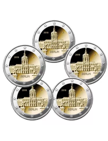 2 EURO COMMEMORATIVE 2018 : ALLEMAGNE (BERLIN) (5 pièces)