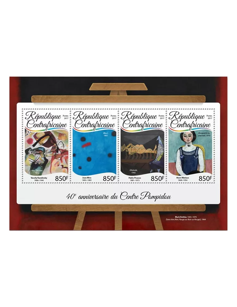 n° 4929/4932 - Timbre CENTRAFRIQUE Poste