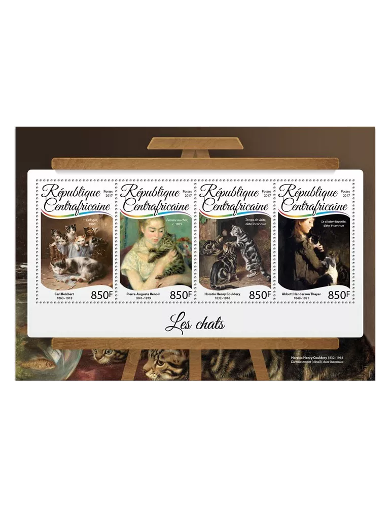 n° 4937/4940 - Timbre CENTRAFRIQUE Poste