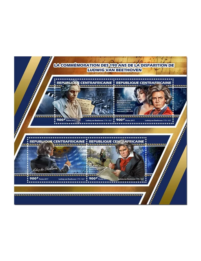 n° 5033/5036 - Timbre CENTRAFRIQUE Poste