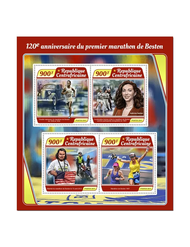 n° 5125/5128 - Timbre CENTRAFRIQUE Poste