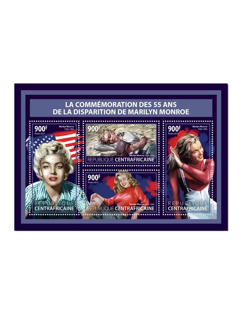 n° 5201/5204 - Timbre CENTRAFRIQUE Poste