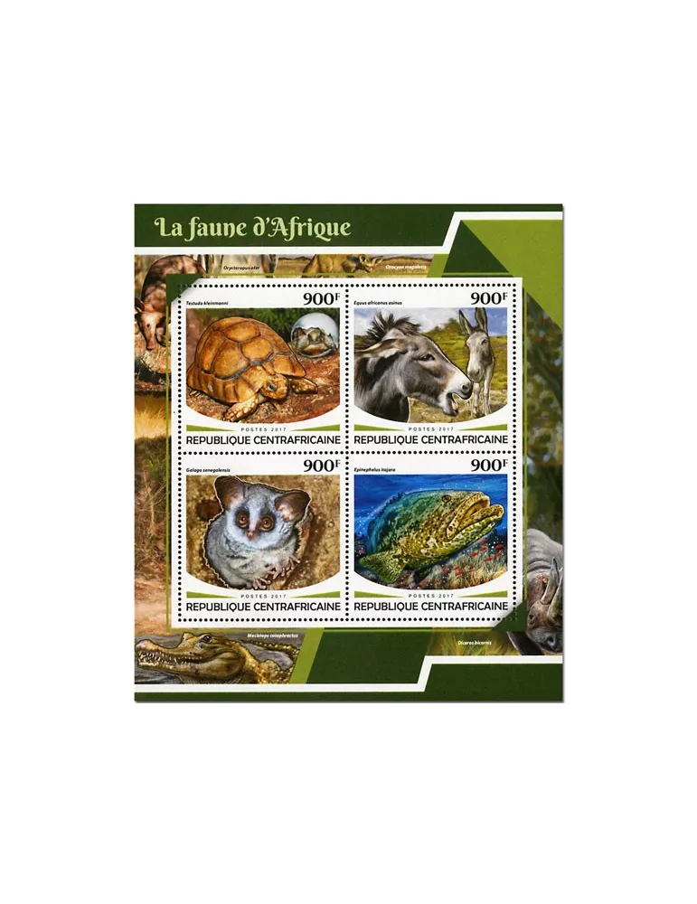 n° 5221/5224 - Timbre CENTRAFRIQUE Poste