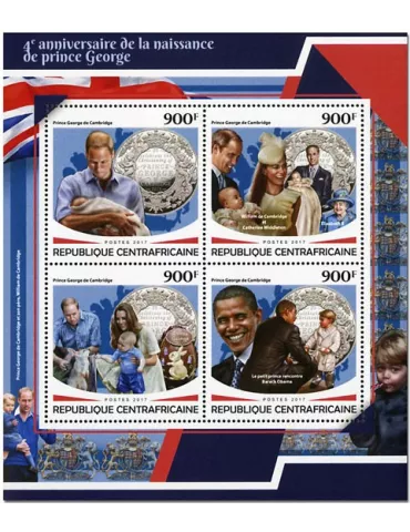 n° 5245/5248 - Timbre CENTRAFRIQUE Poste