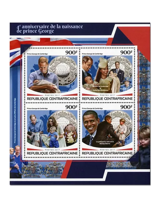 n° 5245/5248 - Timbre CENTRAFRIQUE Poste