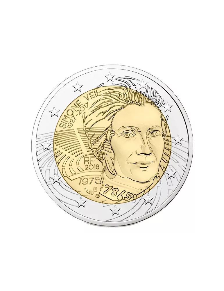 2 EURO COMMEMORATIVE 2018 : FRANCE (SIMONE VEIL)