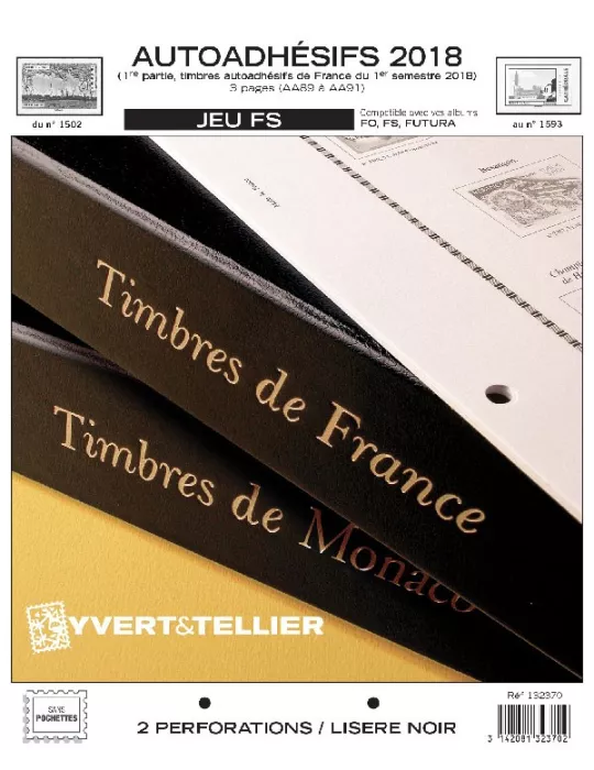 FRANCE AUTOADHESIFS FS : 2018- 1ER SEMESTRE (JEUX SANS POCHETTES)