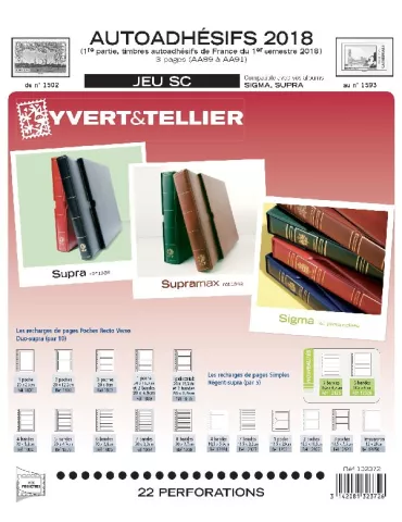 FRANCE AUTOADHESIFS SC : 2018 - 1ER SEMESTRE (JEUX AVEC POCHETTES)