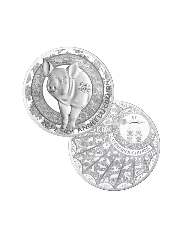 10 EUROS ARGENT - ANNEE DU COCHON (2019)