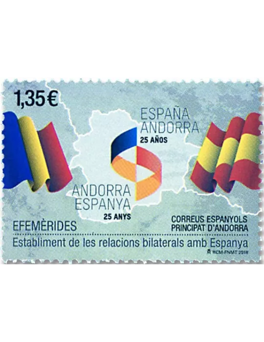 n° 458 - Timbre ANDORRE ESPAGNOL Poste