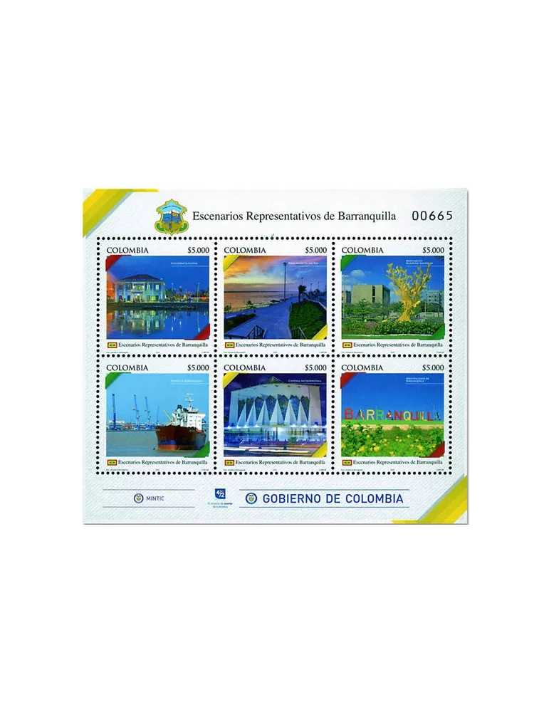 n° 1893/1898 - Timbre COLOMBIE Poste