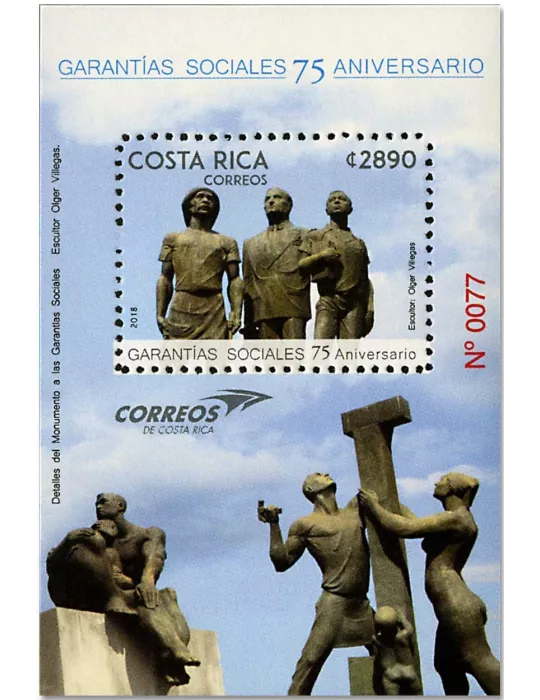 n° 66 - Timbre COSTA RICA Blocs et feuillets