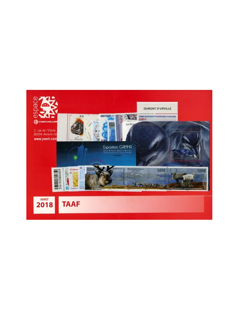 n° 845/F881 - Timbre TAAF Année complète (2018)