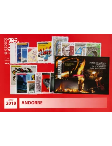 n° 809/823 - Timbre Andorre Année complète (2018)
