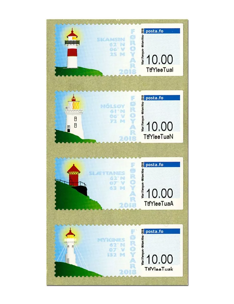 n° 49/52 - Timbre ILE FEROE Timbres de distributeurs