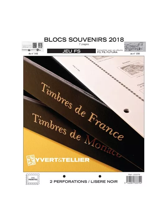 BLOCS SOUVENIRS FS : 2018 (JEUX SANS POCHETTES)