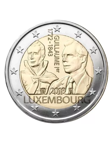 2 EURO COMMEMORATIVE 2018 : LUXEMBOURG (175e anniversaire de la mort du Grand Duc Guillaume 1er)
