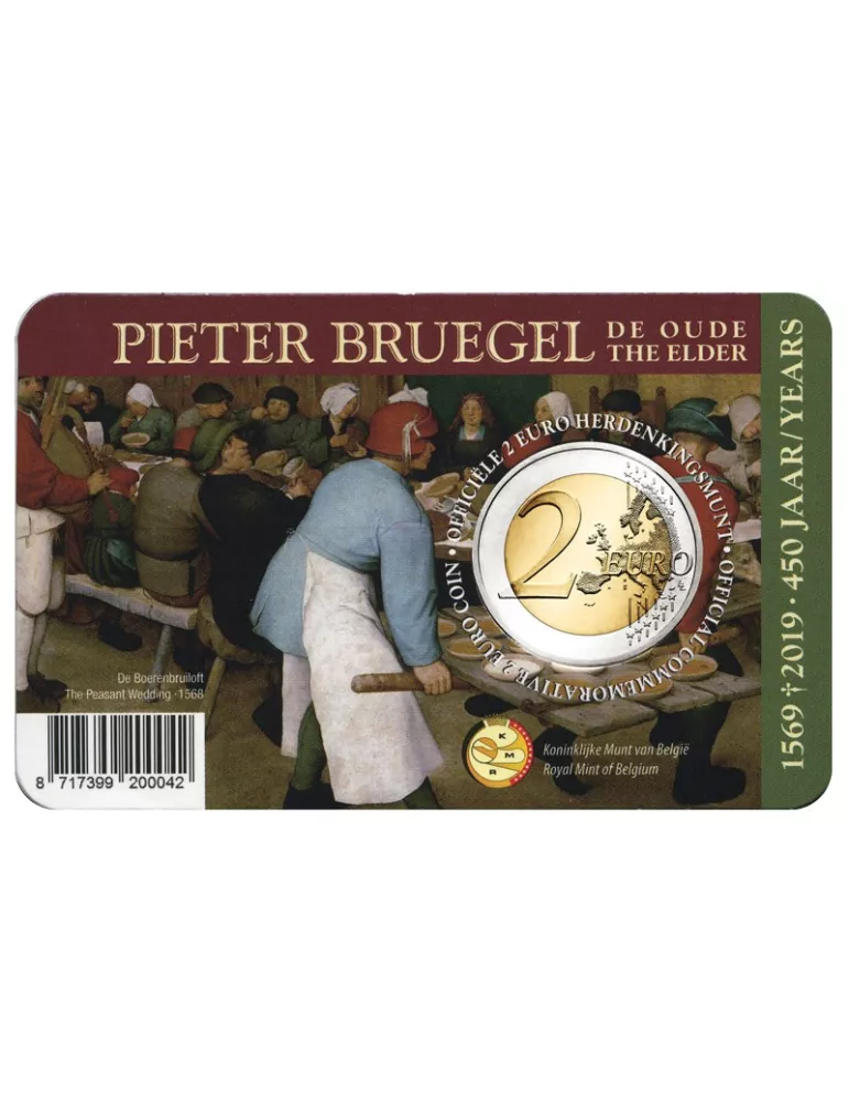 BU : 2 EURO COMMEMORATIVE 2019 : BELGIQUE - 450 ans de la mort de P. Brughel (Version francophone)