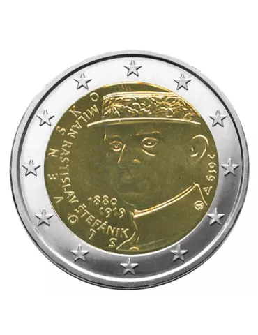 2 EURO COMMEMORATIVE 2019 : SLOVAQUIE (100e anniversaire de la mort de Milan Rastislav Stefánik)
