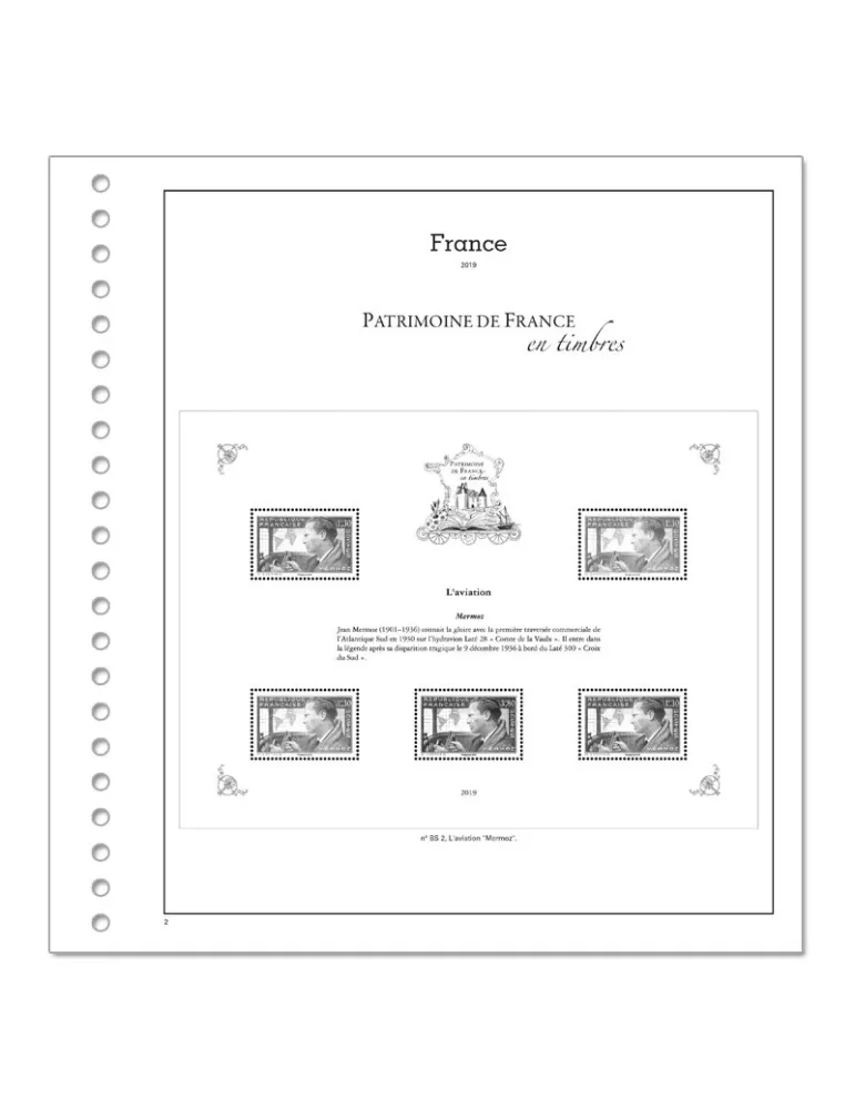 PATRIMOINE DE FRANCE EN TIMBRES SC : 2019 (JEUX AVEC POCHETTES)