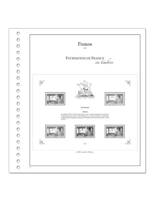 PATRIMOINE DE FRANCE EN TIMBRES SC : 2019 (JEUX AVEC POCHETTES)