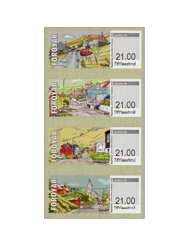 n° 73/76 - Timbre ILE FEROE Timbres de distributeurs