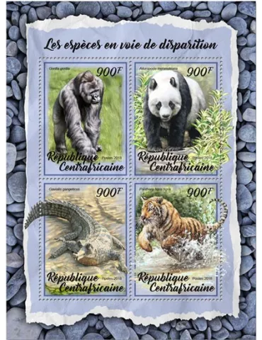 n° 5441/5444 - Timbre CENTRAFRIQUE Poste