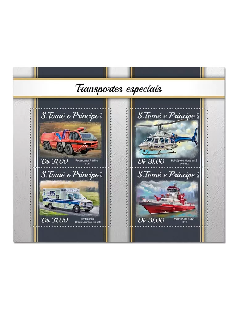 n° 6057/6060 - Timbre SAINT-THOMAS ET PRINCE Poste