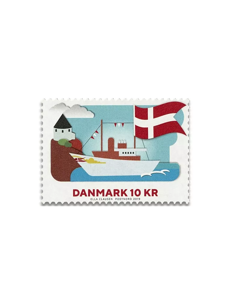 n° 4 - Timbre DANEMARK VIII - Carnets et ouvrages de luxe